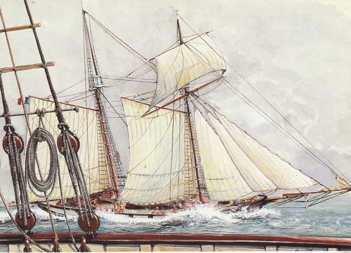 Cpsm goelette la - la,