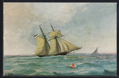 Carte postale artiste - carte, d'artiste