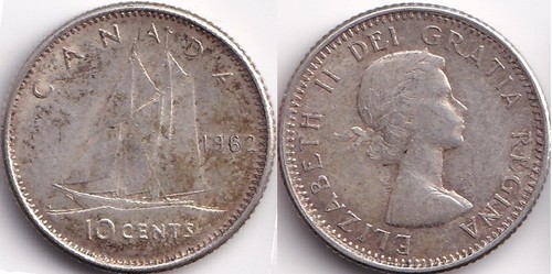 Cents 1962 canada elisabeth - 1962,