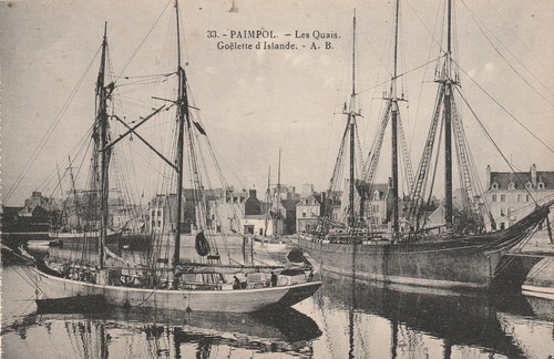 Cpa paimpol les - les, goelette